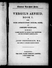 Cover of: Vergil's Aeneid, Book 1