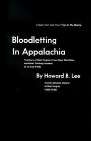 Cover of: Bloodletting in Appalachia by Howard Burton Lee