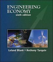 Cover of: Engineering Economy (McGraw-Hill Series in Industrial Engineering and Management)