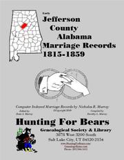 Cover of: Early Jefferson County Alabama Marriage Records 1818-1940