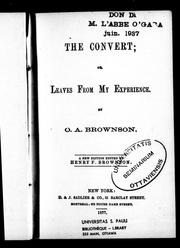 Cover of: The convert, or, Leaves from my experience