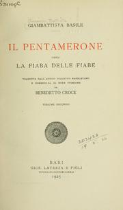 Cover of: Lo cunto de li cunti (Il Pentamerone) by Giambattista Basile