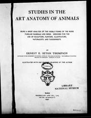 Studies in the art anatomy of animals by Ernest Thompson Seton