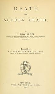 Cover of: Death and sudden death