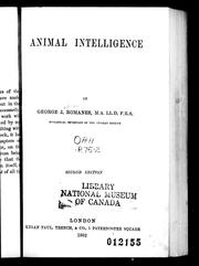 Cover of: Animal intelligence
