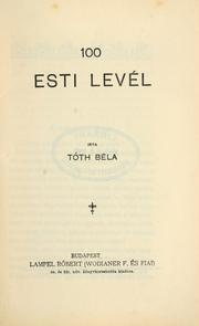 Cover of: 100 esti levél