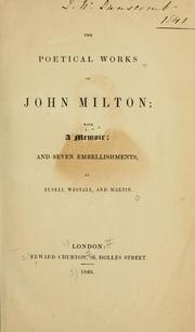 Cover of: Poetical works.  With a memoir, and seven  embellishments