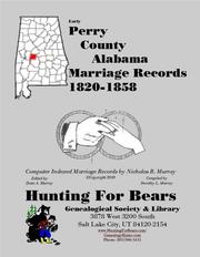 Cover of: Perry Co AL Marriages 1820-1858 by Nicholas Russell Murray