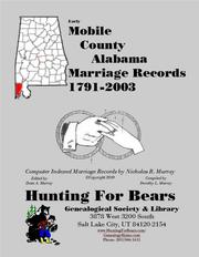 Cover of: Mobile Co AL Marriages 1791-2003 by 