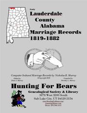 Cover of: Lauderdale Co AL Marriages 1818-1882 by Nicholas Russell Murray