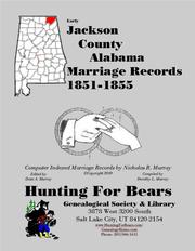 Cover of: Early Jackson County Alabama Marriage Records 1851-1881