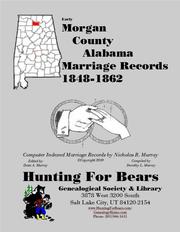 Cover of: Early Morgan County Alabama Marriage Records 1848-1862