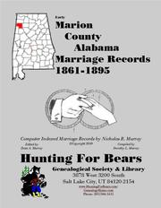 Cover of: Marion Co AL Marriages 1886-1895 by 