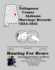 Cover of: Early Tallapoosa County Alabama Marriage Records 1834-1845