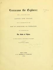 Cover of: Verrazano the explorer: being a vindication of his letter and voyage