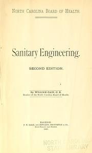 Cover of: Sanitary engineering by William Cain