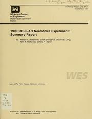 Cover of: 1990 DELILAH Nearshore Experiment: summary report