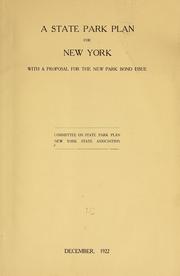 Cover of: A state park plan for New York by New York state association. Committee on state park plan.