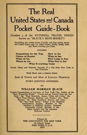 Cover of: The real United States and Canada pocket guide-book: (number 3 of the Nutshell travel series known as "Black's blue-books")