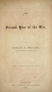 Cover of: The second year of the war by Edward Alfred Pollard