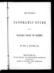 Cover of: Hunter's panoramic guide from Niagara Falls to Quebec