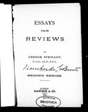 Cover of: Essays from reviews