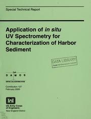 Application of in situ UV spectrometry for characterization of harbor sediment by Gregory A. Tracey