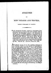 Cover of: Travels through the Canadas: containing a description of the picturesque scenery on some of the rivers and lakes : with an account of the productions, commerce and inhabitants of those provinces : to which is subjoined a comparative view of the manners and customs of several of the Indian nations of North and South America