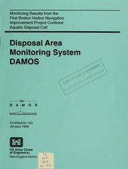 Cover of: Monitoring results from the first Boston Harbor Navigation Improvement Project confined aquatic disposal cell by Peggy M. Murray