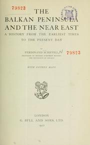 Cover of: The Balkan Peninsula and the Near East