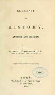 Cover of: Elements of history, ancient and modern