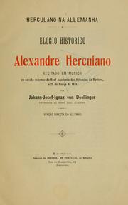 Cover of: Herculano na Allemanha: elogio historico de Alexandre Herculano