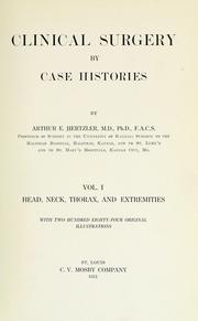 Cover of: Clinical surgery by case histories by Arthur E. Hertzler