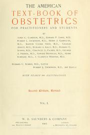 Cover of: The American text-book of obstetrics for practitioners and students by James C. Cameron, James C. Cameron