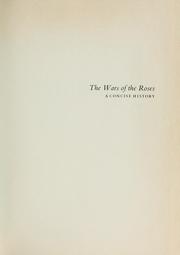 The Wars of the Roses, a Concise History by Charles Ross