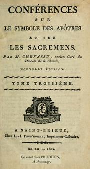 Cover of: Conférences sur le symbole des apôtres et sur les sacraments