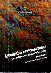 Cover of: Lingüística Contemporánea: Los autores, sus teorias y los textos