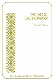 Cover of: Tagalog dictionary by Teresita V. Ramos