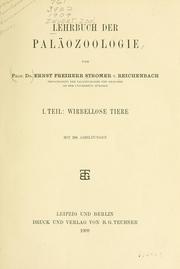 Cover of: Lehrbuch der Paläozoologie