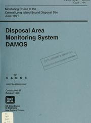 Cover of: Monitoring cruise at the central Long Island Sound disposal site, June 1991