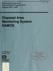 Cover of: Monitoring surveys at the field verification program (FVP) disposal site in 1985