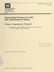 Cover of: Annual data summary for 1995, CHL Field Research Facility by Michael W. Leffler