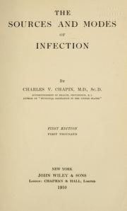 Cover of: The sources and modes of infection by Charles V. Chapin