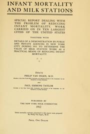 Cover of: Infant mortality and milk stations