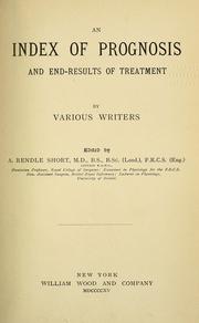 Cover of: An Index of prognosis and end-results of treatment