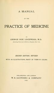 Cover of: A manual of the practice of medicine