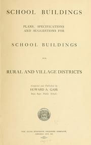 Cover of: School buildings: plans, specifications and suggestions for school buildings for rural and village districts