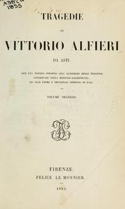 Cover of: Tragedie by Vittorio Alfieri, Vittorio Alfieri