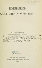 Cover of: Edinburgh sketches & memories