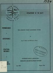 Cover of: The acoustic range measuring system by Jay C. Brown, Jay C. Brown